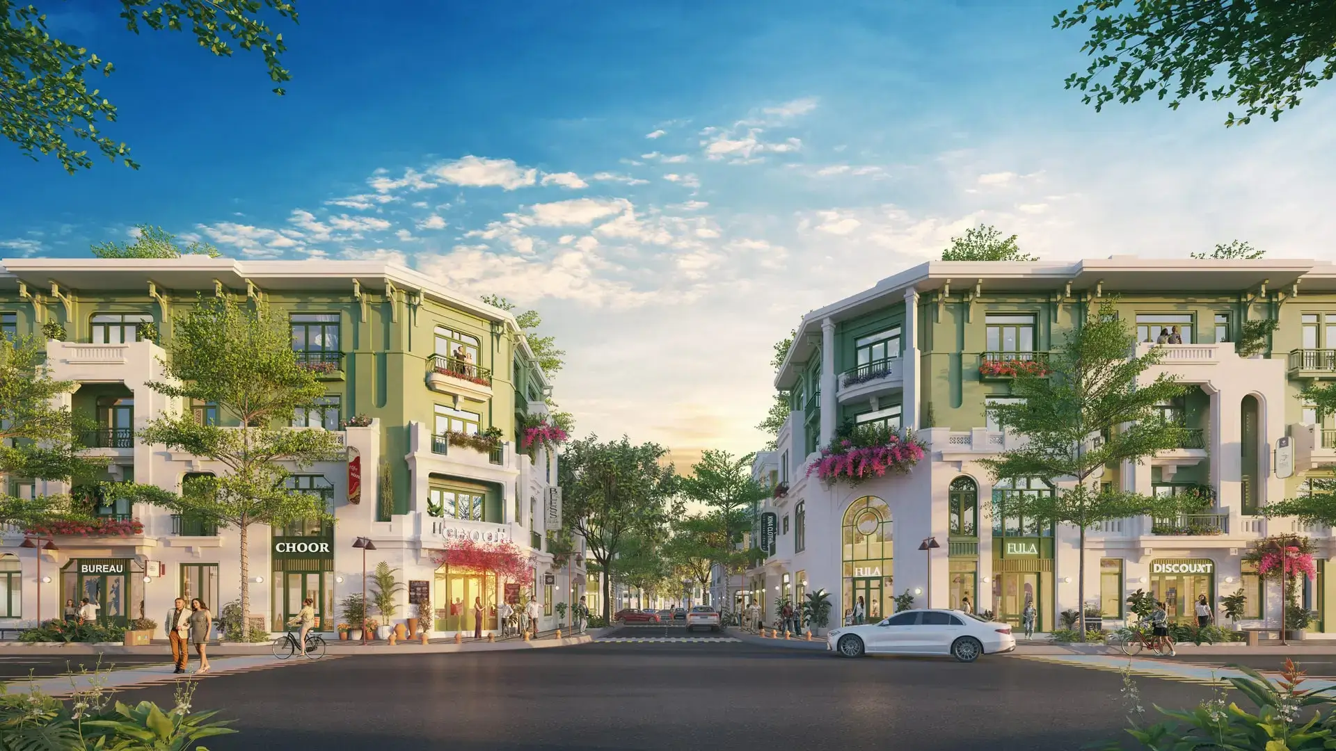 Townhouse Sun Group Bắc Ninh: 4 Lý Do NĐT Chọn Nhà Phố Liền Kề Diện Tích Nhỏ 60m² Đến 80m² 1 Dãy Shophouse với kiến trúc sang trọng, không gian ngập tràn sắc xanh, tạo nên khu phố thương mại sôi động bậc nhất.